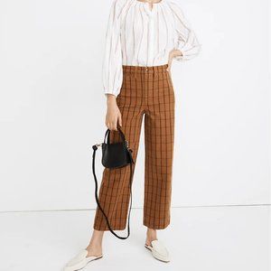 Madewell - Slim Emmett Wide-Leg Crop Pants in Eberhart Plaid - 27